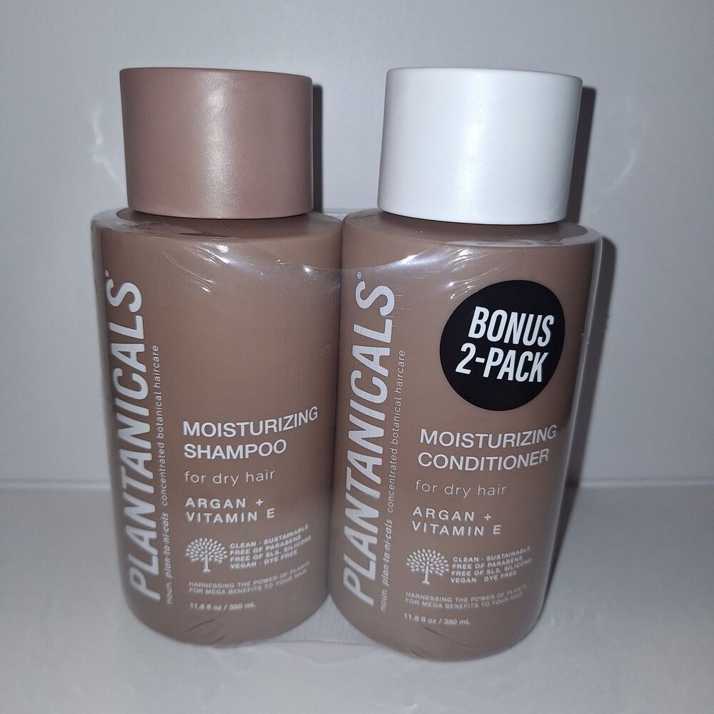 Plantanicals Argan Oil Vitamin E Moisturizing Shampoo & Conditioner 11.8 Oz Ea